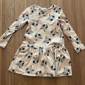 H&M girls dress cat print